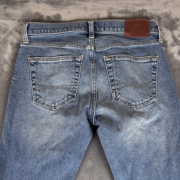 Hollister Epic Flex Jeans Mens Sz 30x30 Skinny Distressed Blue Denim Y2K Preppy - Picture 9 of 11